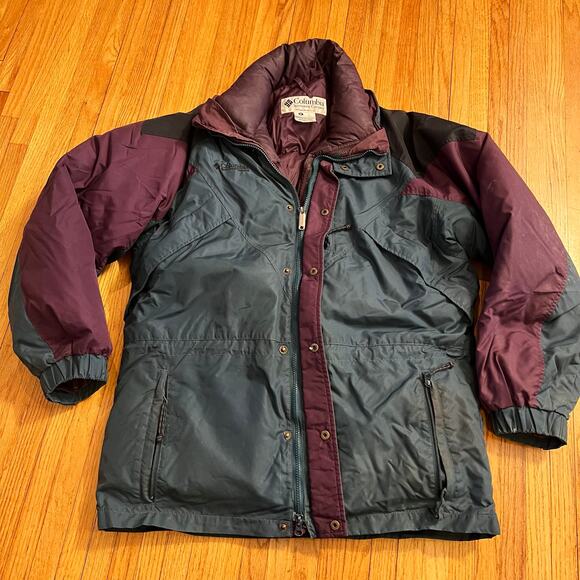 Columbia Coat Mens Medium Vintage Down 3 in 1 Interchange Puffer Lined Jacket ** - Picture 1 of 13